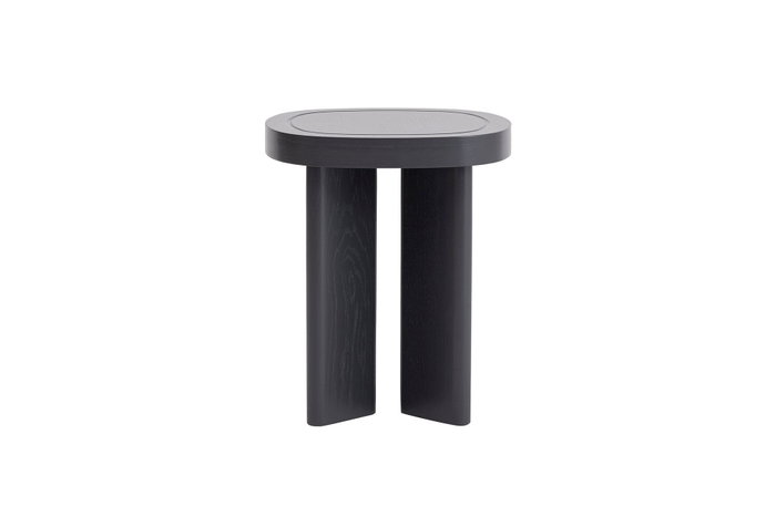 Hanah Home Mesa Auxiliar Gris 42x49x42 cm MDF Patas Madera